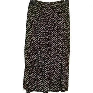 Boho women’s skirt elastic waist, midi length flowy with stretch size M/L
